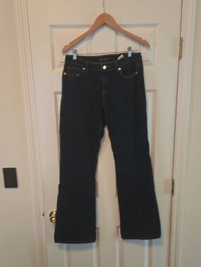 Michael Kors Dark Blue Flare Jeans - Wide Leg